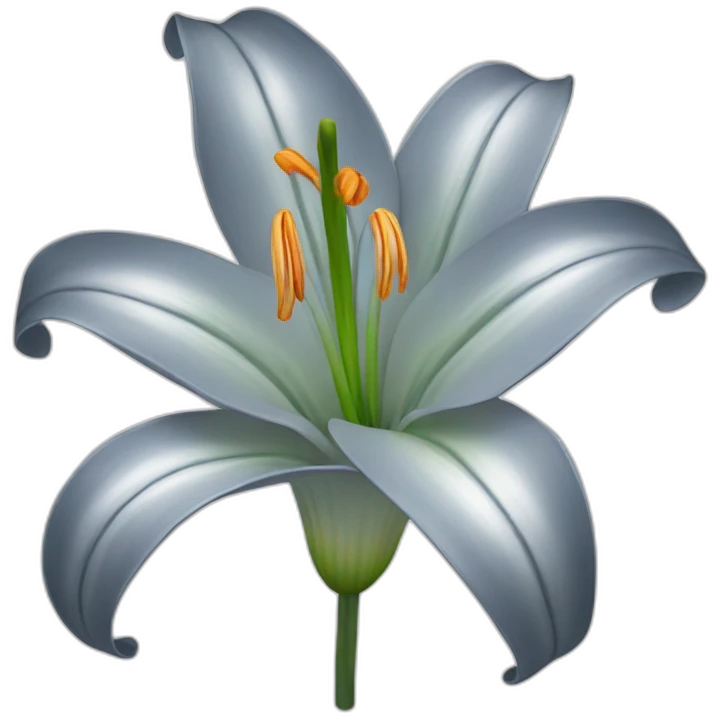 silver lily flower emoji
