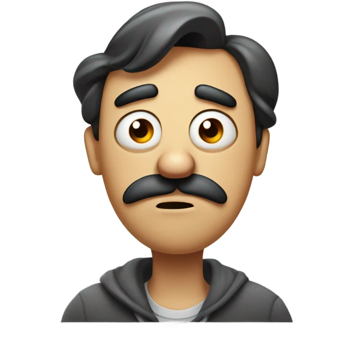 Deflated sad daddy face emoji