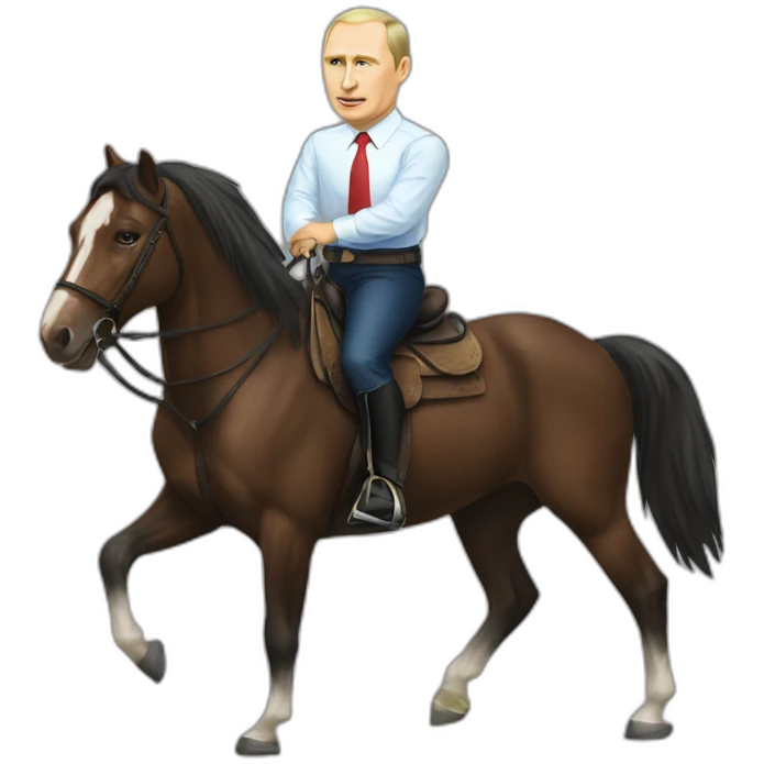 shirt less putin on horseback emoji