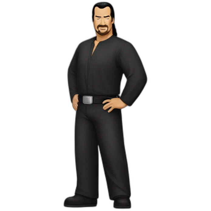 steven-seagal cartoon wearing long shirt emoji