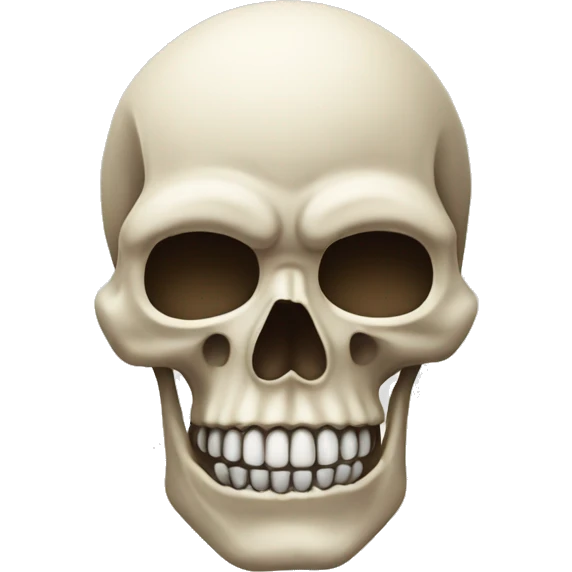 the skull emoji mixed with the 🤓 emoji emoji