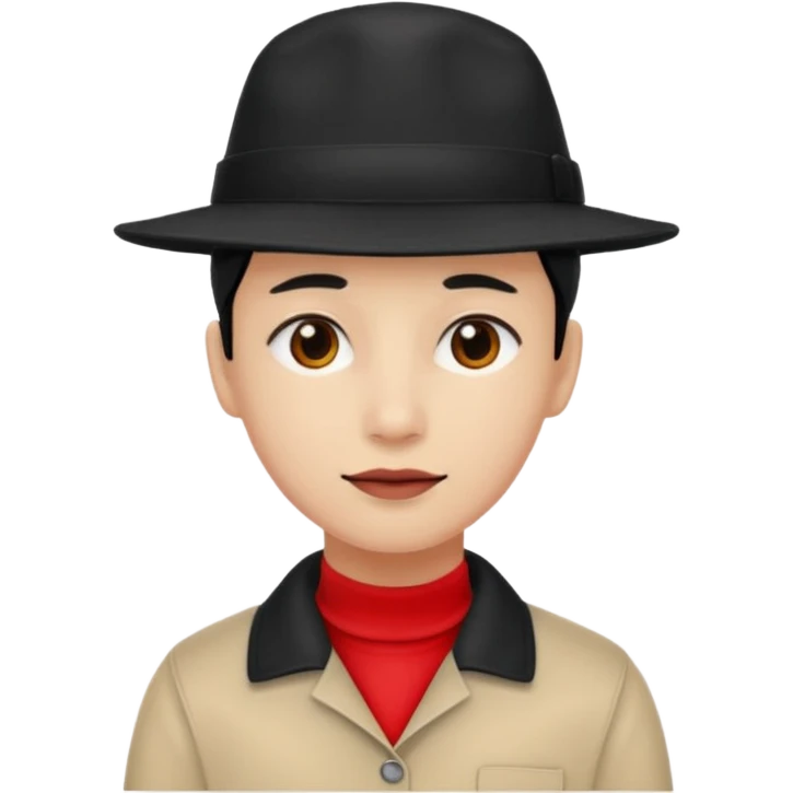 Typische zwartepiet, de knecht van Sinterklaas, met een pietenpak, kraag, muts emoji