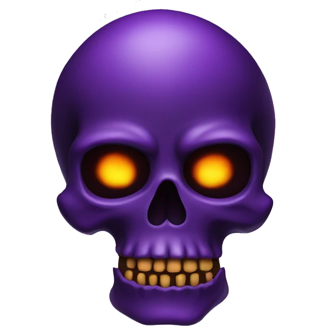 black skull in purple fire emoji