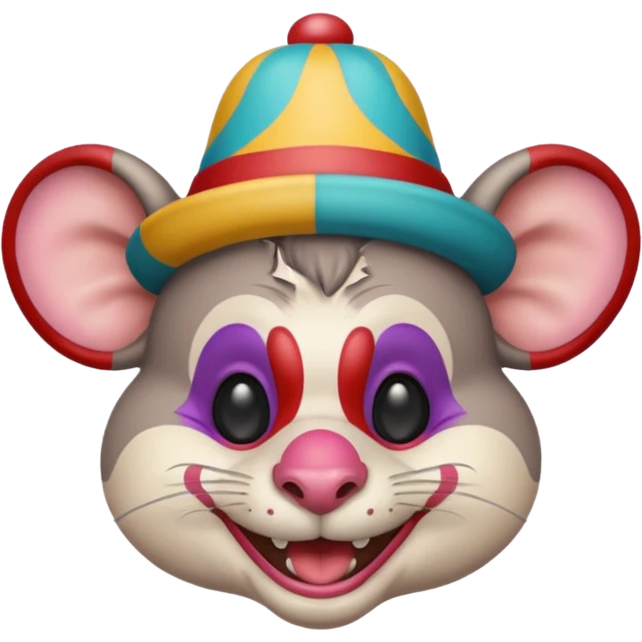I want a rat that is also a clown  emoji