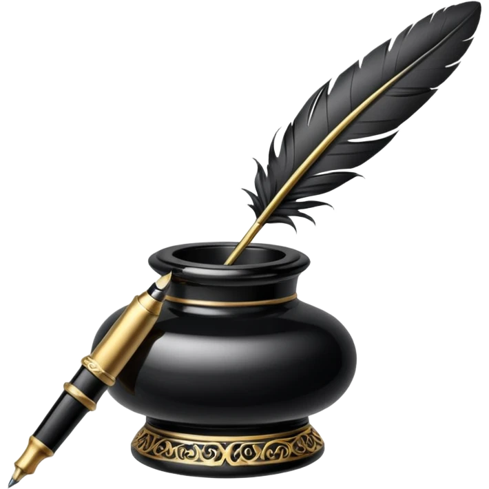 Pen and inkwell emoji