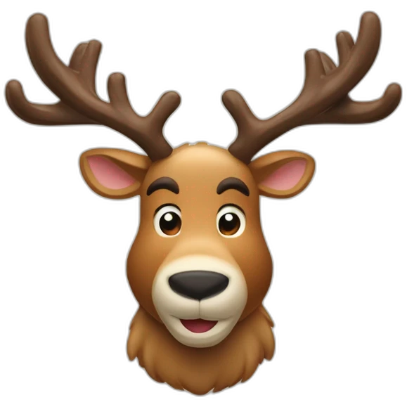 Reindeer schlitz beer hat muscular showing off biceps arms crossed masculine fierce emoji