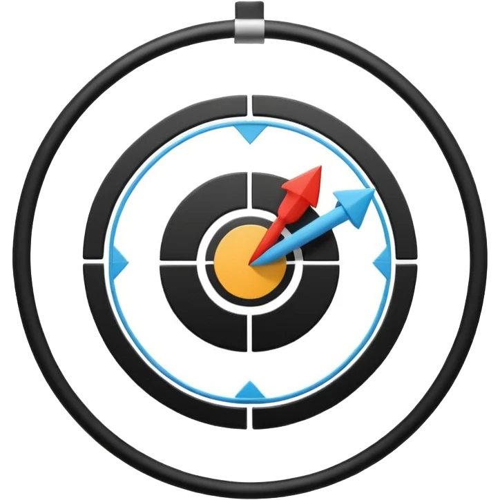 Minimalistic flat vector icon, iOS style, thin black contour on white background. Circular arrows forming a loop with a small task board inside. Clean, no text, no shadows emoji