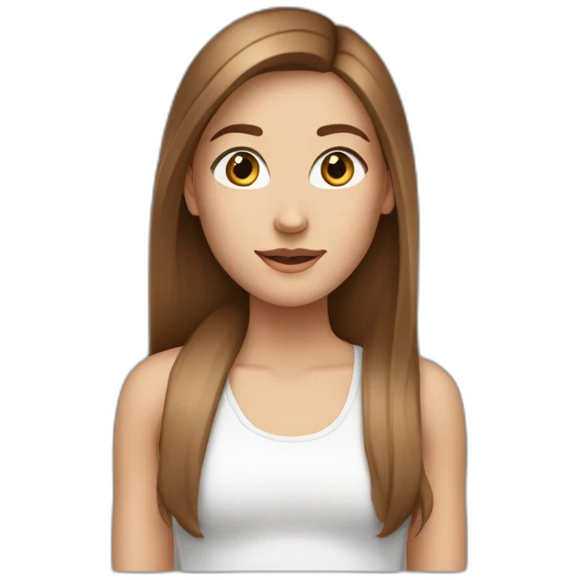white-girl-with-long-straight-brown-hair-wearing-crop-top emoji