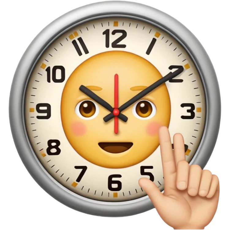 mach mir ein clock it emoji mit zwei finger emoji