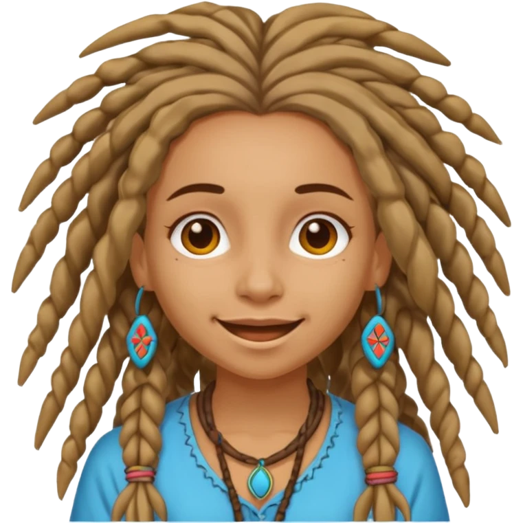 dreadlock hippie girl emoji