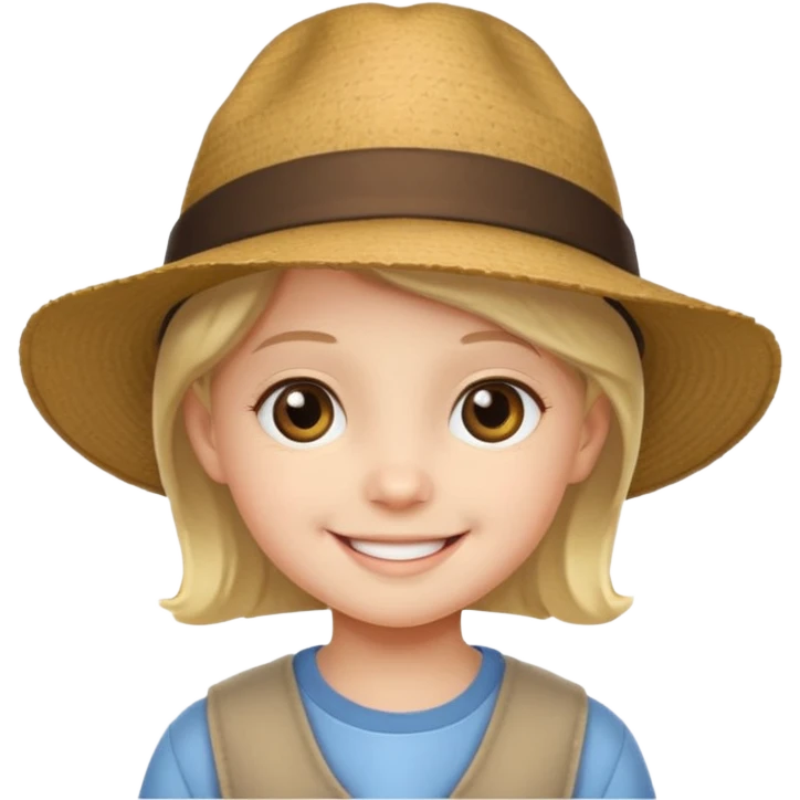 child with hat emoji