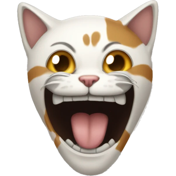 Scream holding a cat  emoji