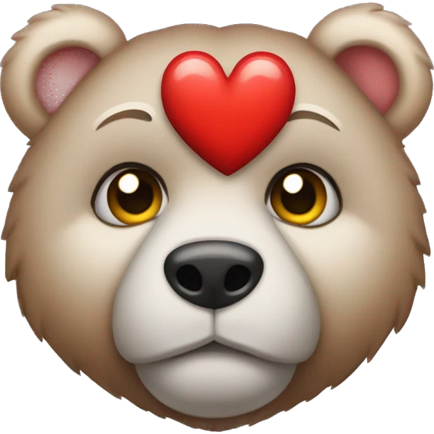 Oso con ojos de corazon emoji