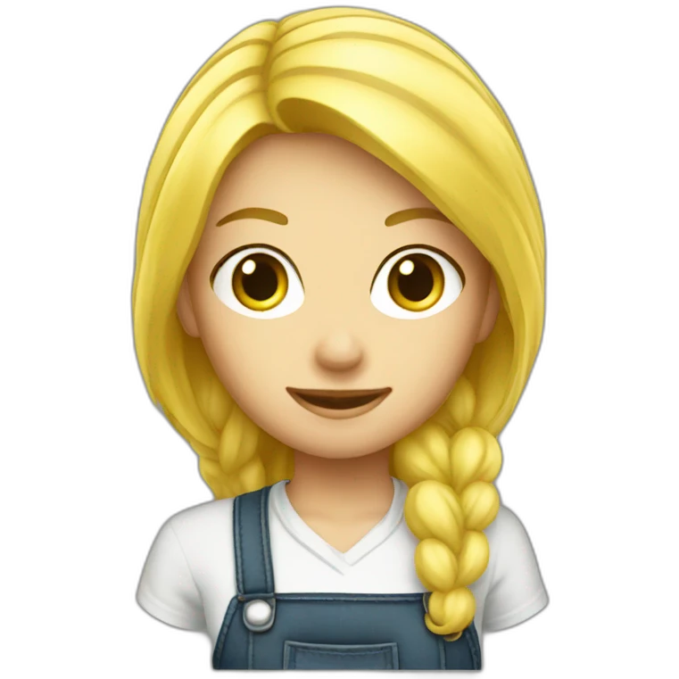 Blonde gardner girl emoji