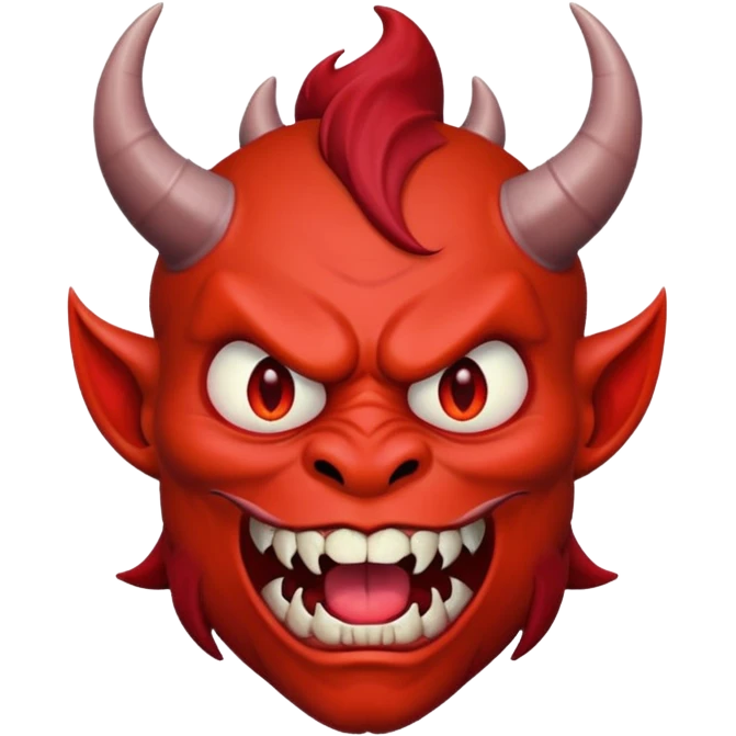 Devil with groan emoji