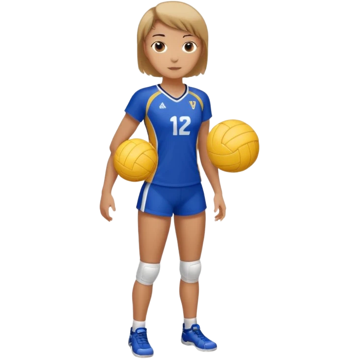 volleyball short hair girl full body emoji