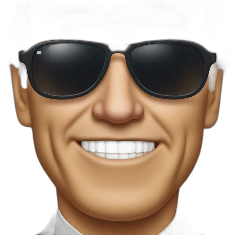 Joe Biden with sunglasses emoji