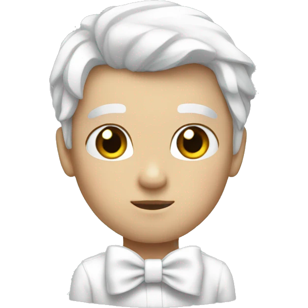 A white bow emoji