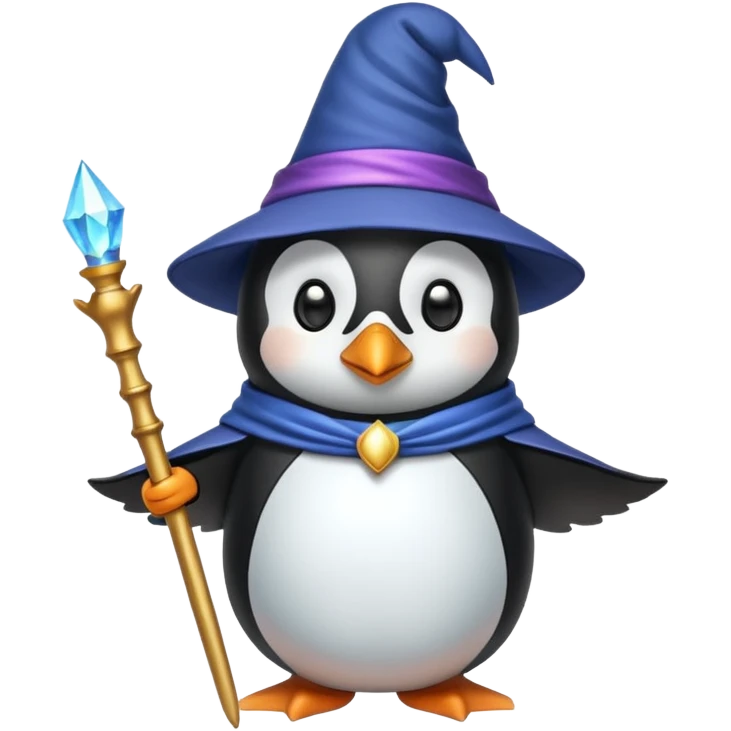 Penguin Wizard emoji
