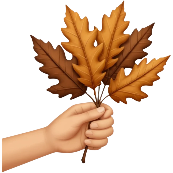  Brown autumn on hand emoji