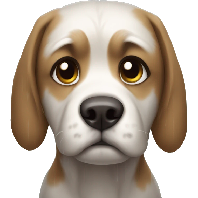 sad dog rain emoji
