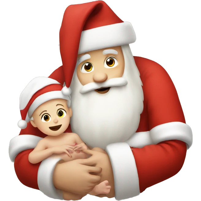 santa and a baby  emoji