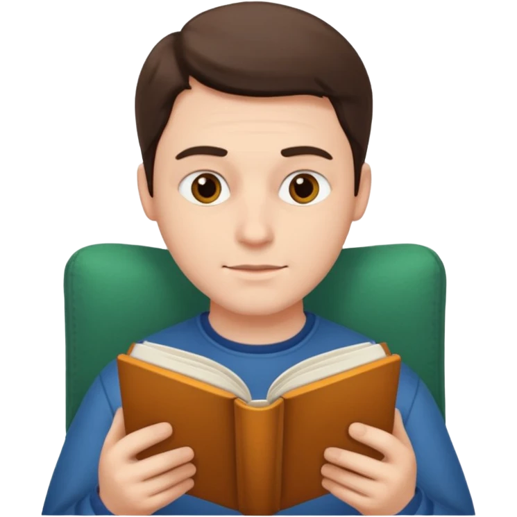 man reading books emoji