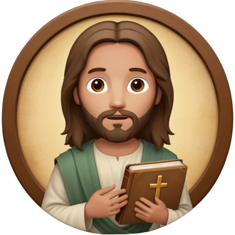 Jesus with bible circle avatar emoji