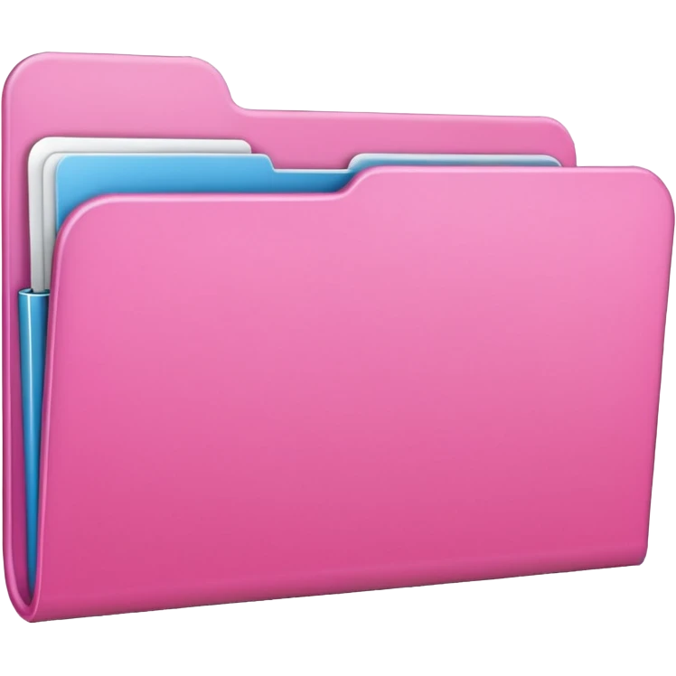 file folder pink without a face emoji