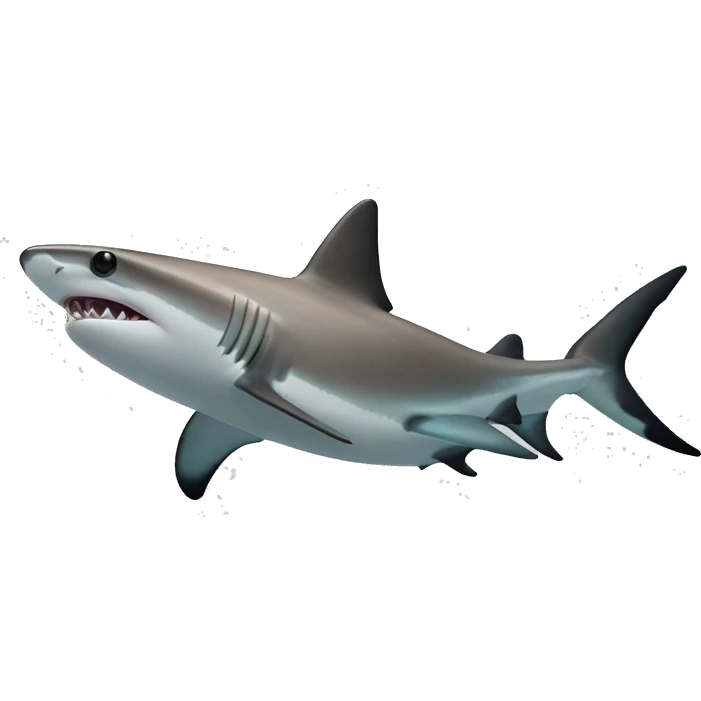 Cute Black tip reef shark emoji