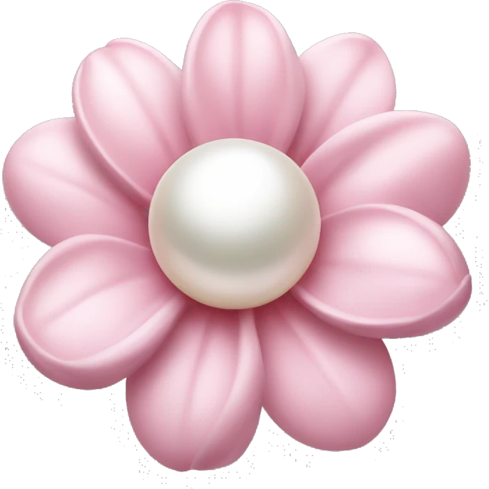 Pearl light pink flower emoji