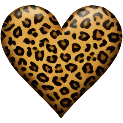 Leopard print heart emoji