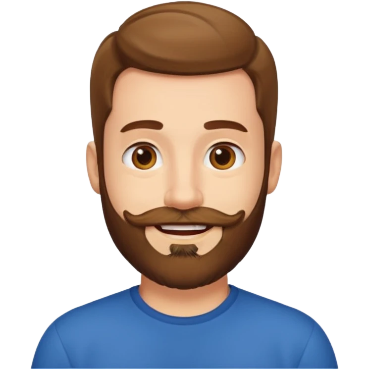 the man with a beard only on his chin emoji