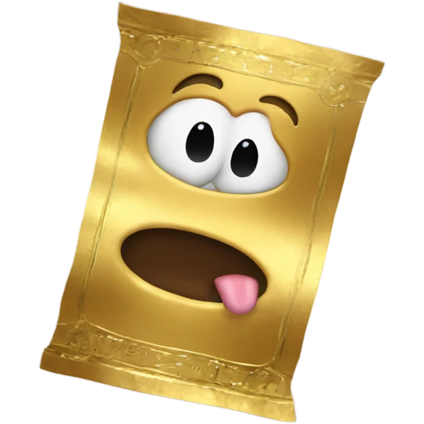 Golden ticket with worms emoji