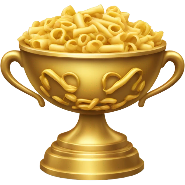 Bowl of Macaroni Golden Trophy with no writing on it emoji