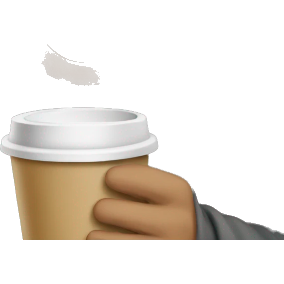 Girls in niqab with coffee  emoji