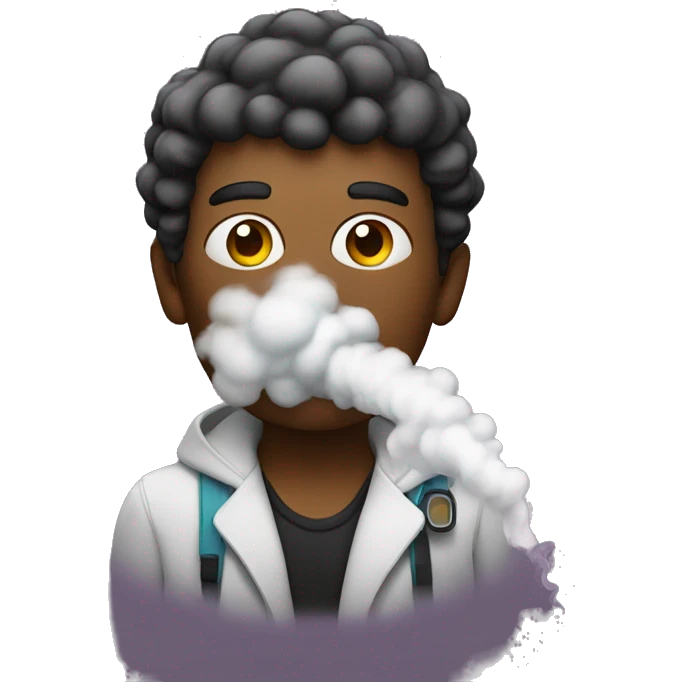 a person with a vape emoji