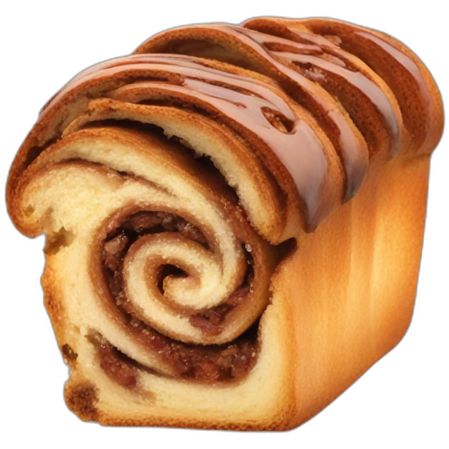 Cinnamon Babka slice with swirl emoji