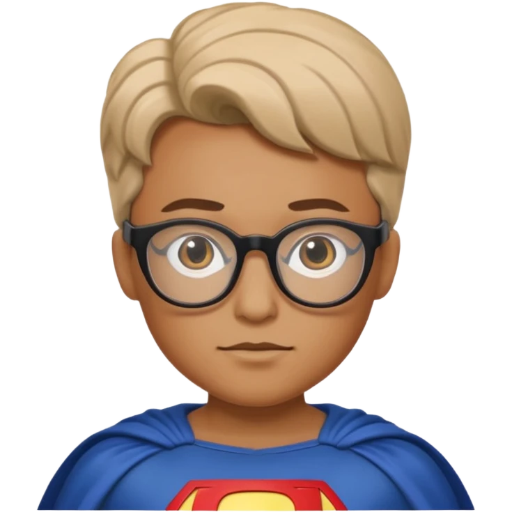 Glasses-Wearing super Heroe emoji