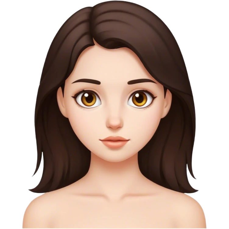 Brunette girly emoji