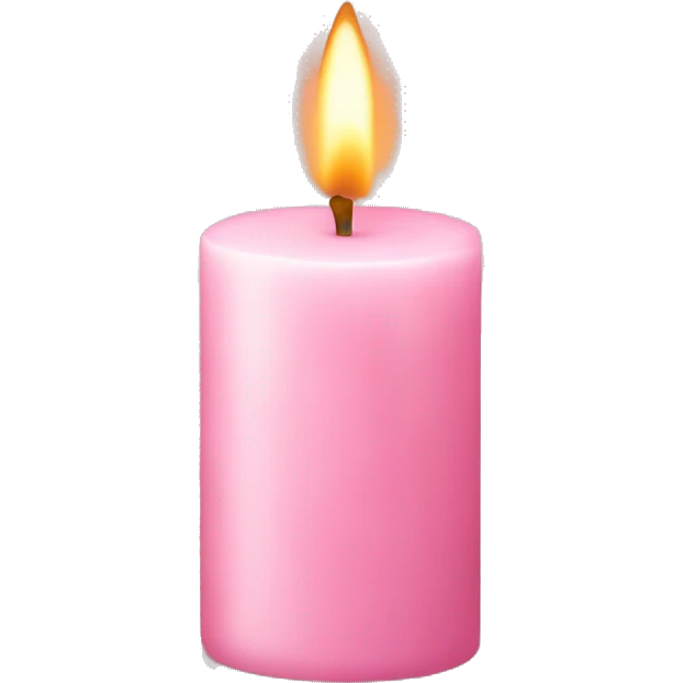 light pink candle emoji