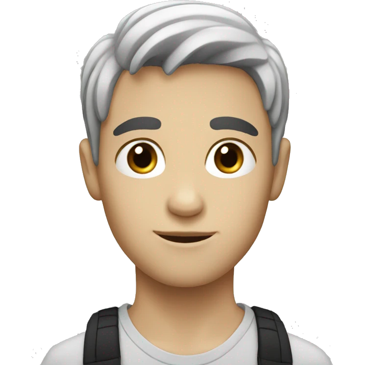WHITE BOY WITH BLACK HAIR emoji