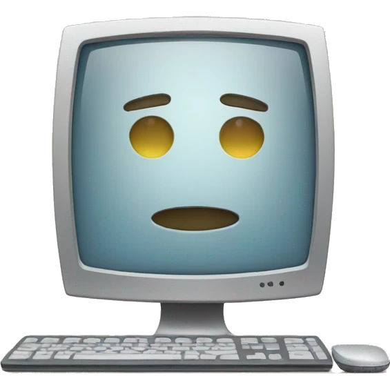 Computer with the video meeting on it emoji
