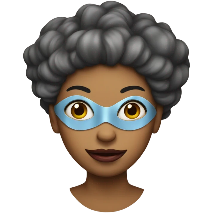 princess wearing a clown mask emoji