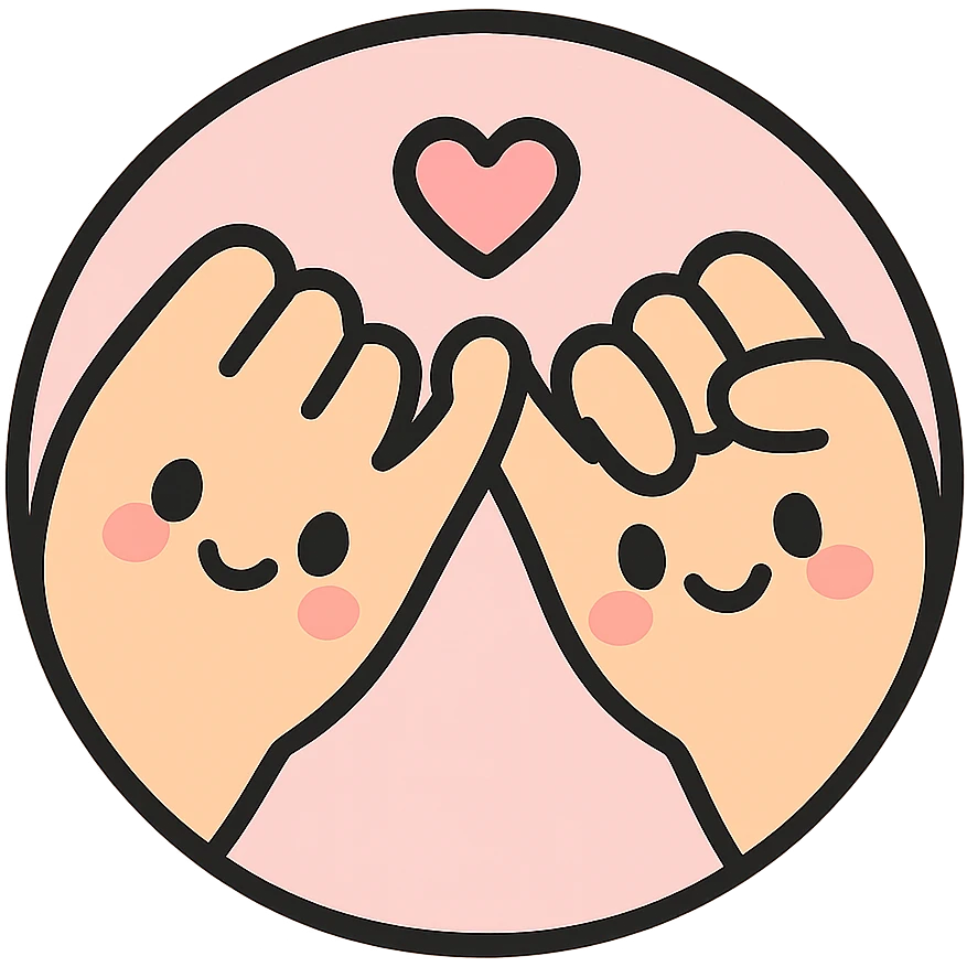 little alchemy style icon
subject: a promise
border: medium-black
shape: round, circular
background: white
style: full color fill with medium black outlining emoji