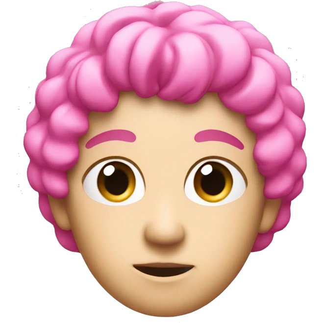 thinking emoji in pink emoji