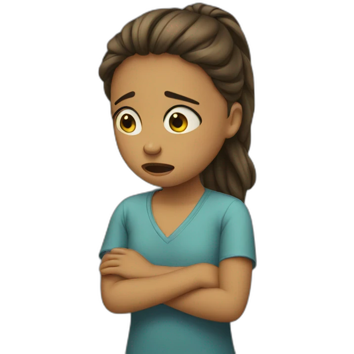 girl crying emoji
