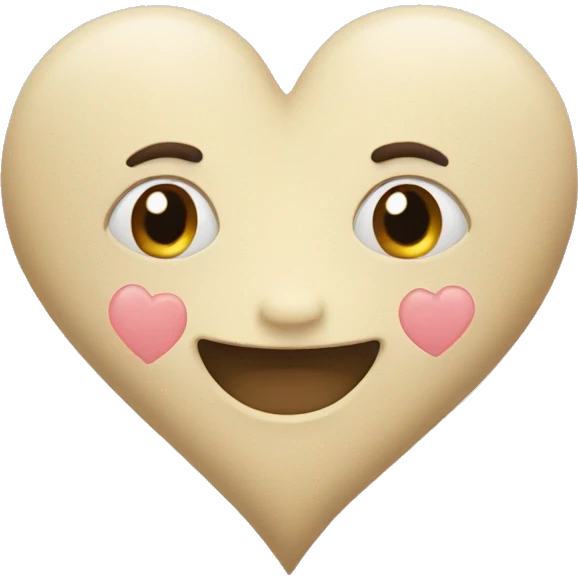 Heart beige emoji