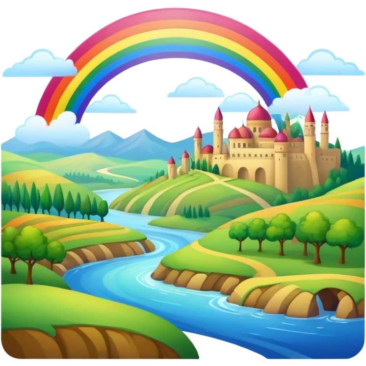 renaissance rainbow landscape emoji