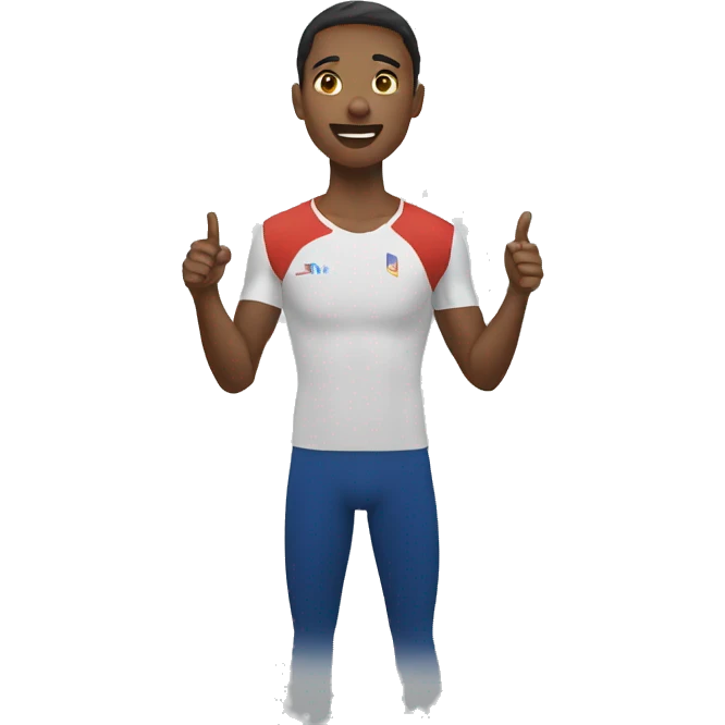 athletes giving a speech emoji